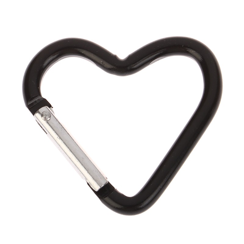 1Pc Heart-shaped Aluminum Alloy Carabiner Key Chain Clip Outdoor Keyring Hook