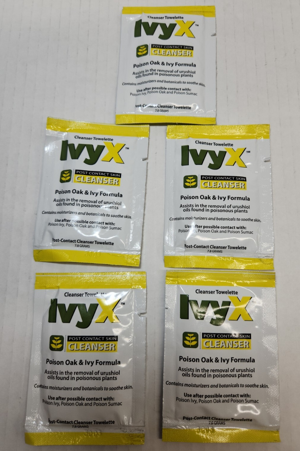 Poison Ivy and Oak skin Formula, Post Contact Skin Towelettes, 5 Single Packs