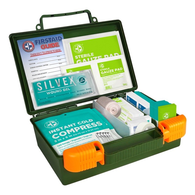 Outdoor First Aid Kit 265 Pieces Camping Hiking Travel Durable Plastic Case New