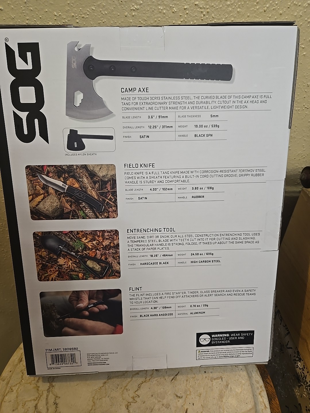 SOG Ultimate Camping Kit. New In Box.