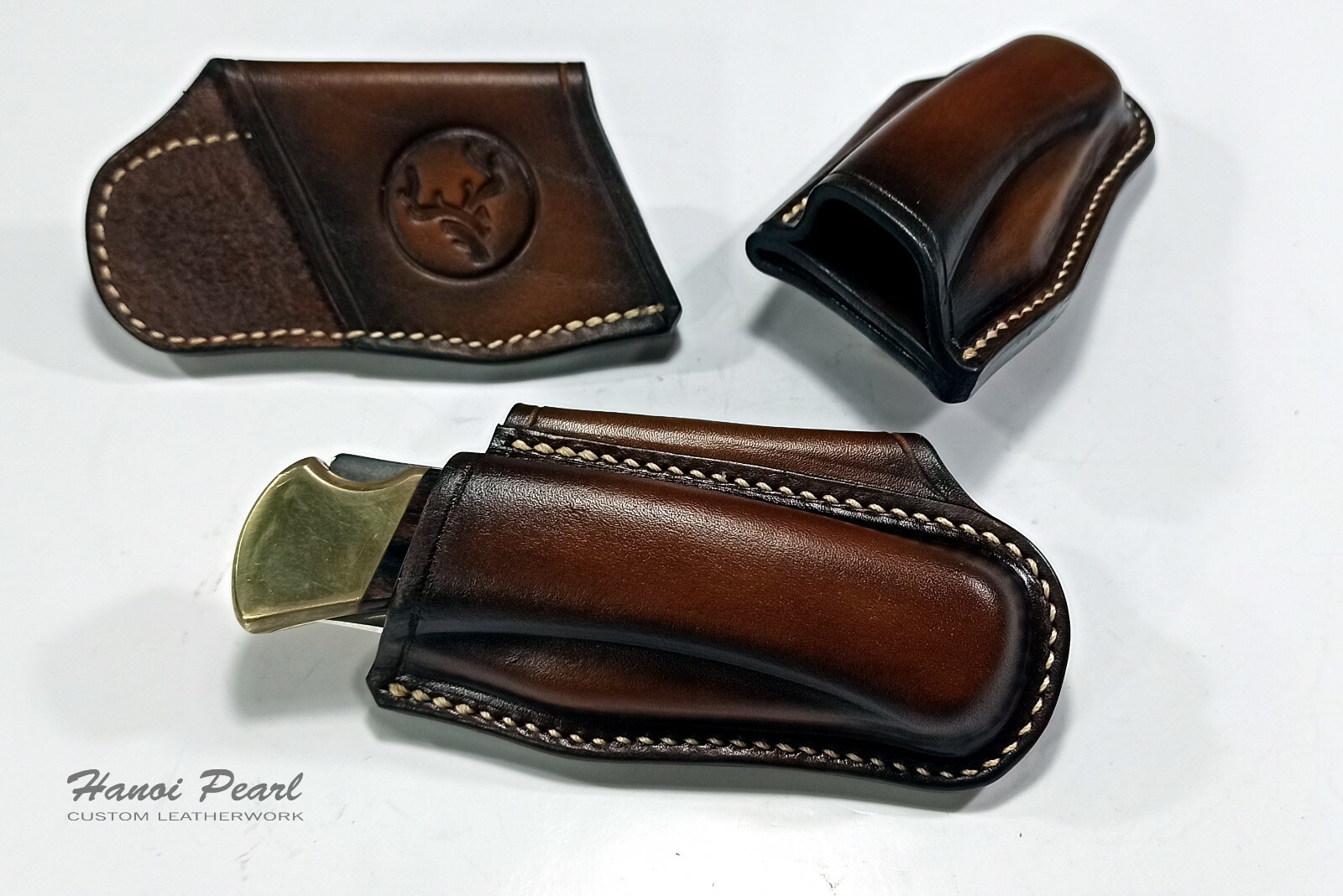 Buck 110 Hunter Sheath | Custom Cross Draw Scout Carry Leather Sheath