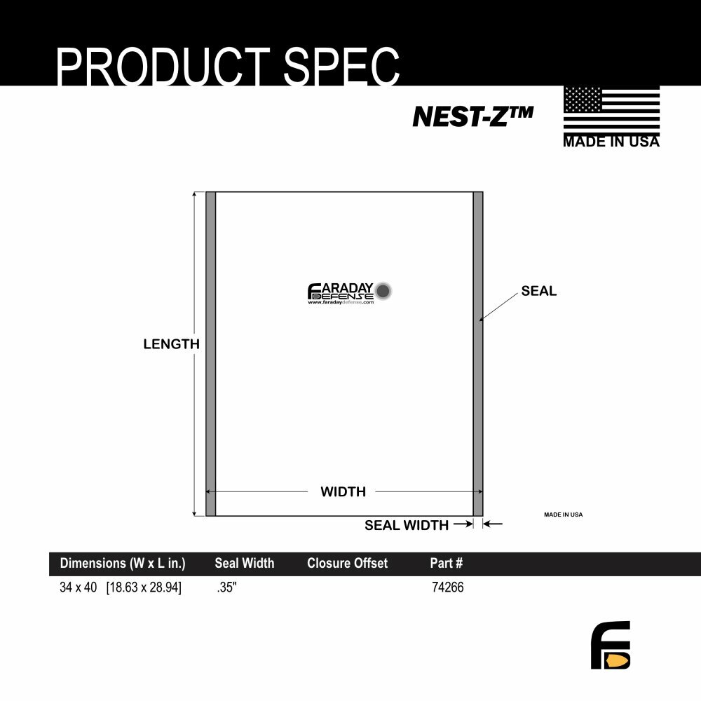 1pc Quality 7.0mil Genuine Faraday Cage EMP Bags Kit HUGE XXXL 34×40…..TESTED!