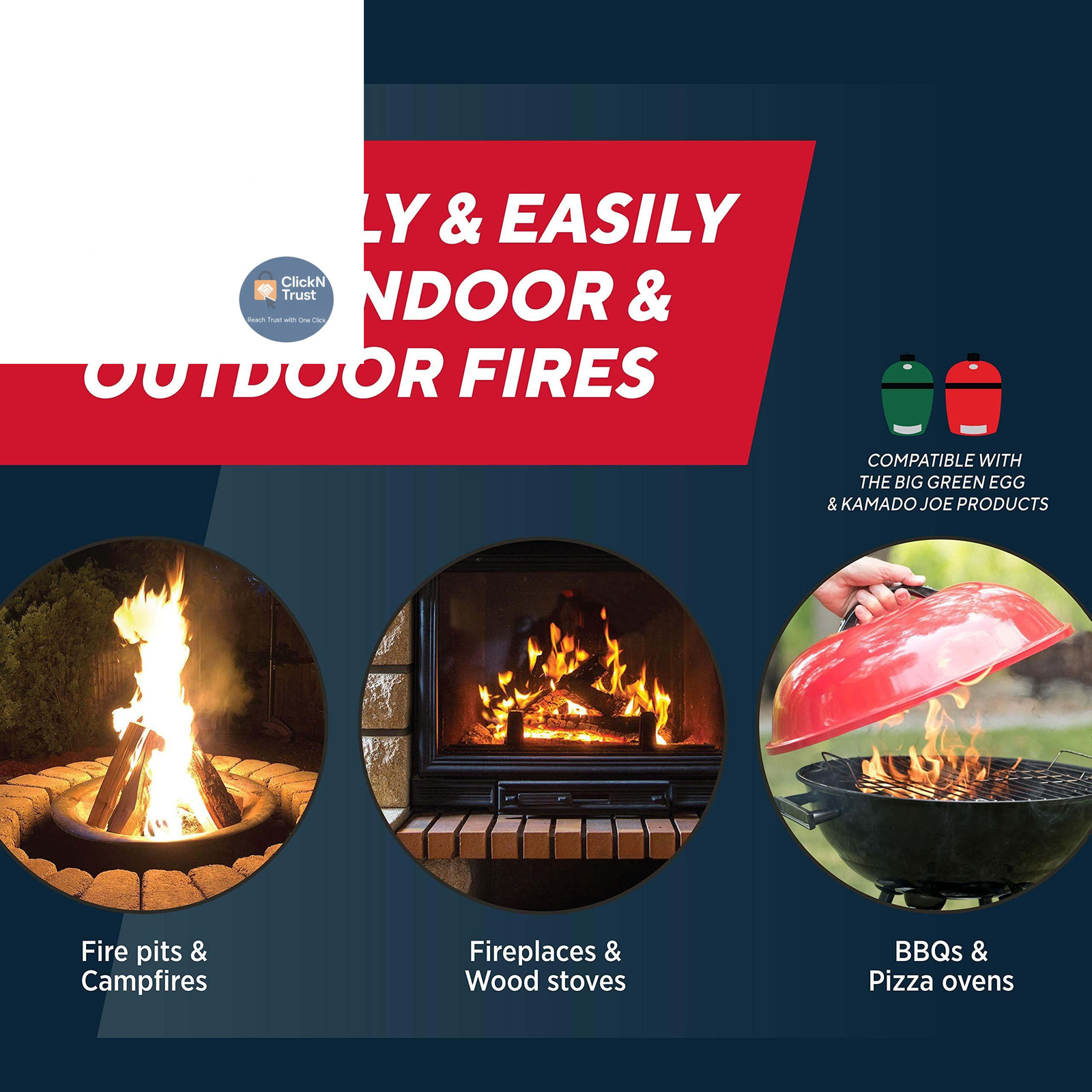 Rutland Safe Lite Fire Starter Squares – Heavy Charcoal 144 Count, Natural