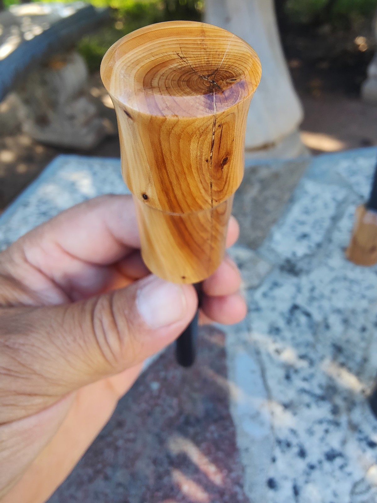 bushcraft 5″ x 1/2 ” ferrocerium rod yew wood handle | Ferro rod | mischmetal
