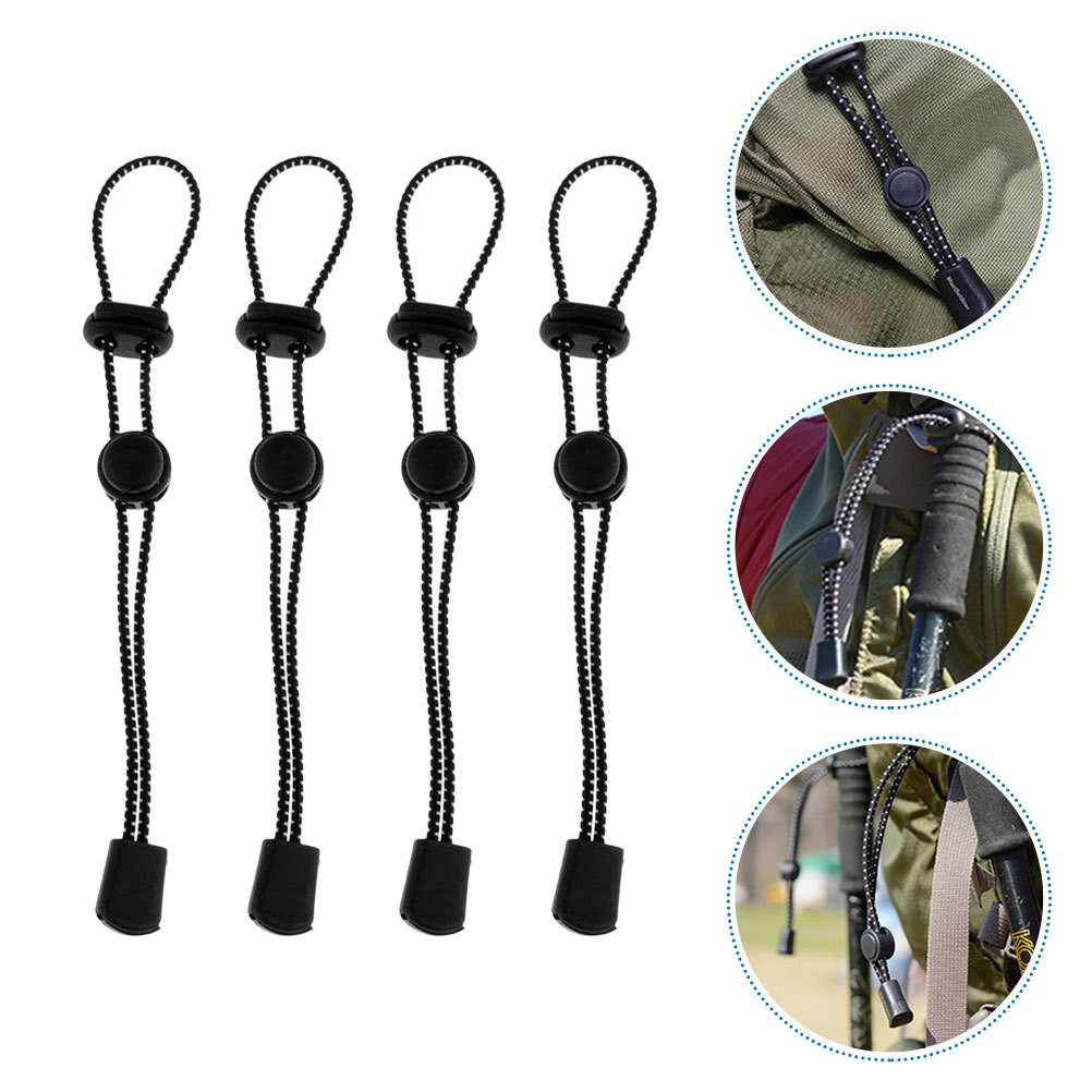 4Pcs Adjustable Elastic Rope for Hiking Pole Holder Climbing Stick Straps