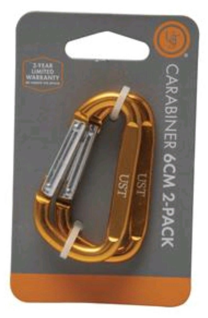2 Pack UST 6cm Carabiners Survival Hiking Outdoors Camping Random Color US Ship