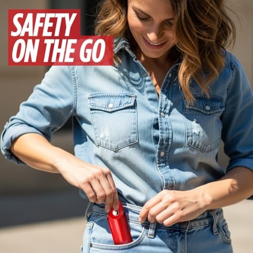 Pepper Spray for Women, Keychain Self Defense with Small 2Pack-Purple/Red