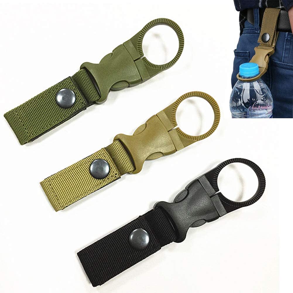 Outdoor Tactical Nylon Keychain Hook Camping Equipment Backpack Buckle Accessory