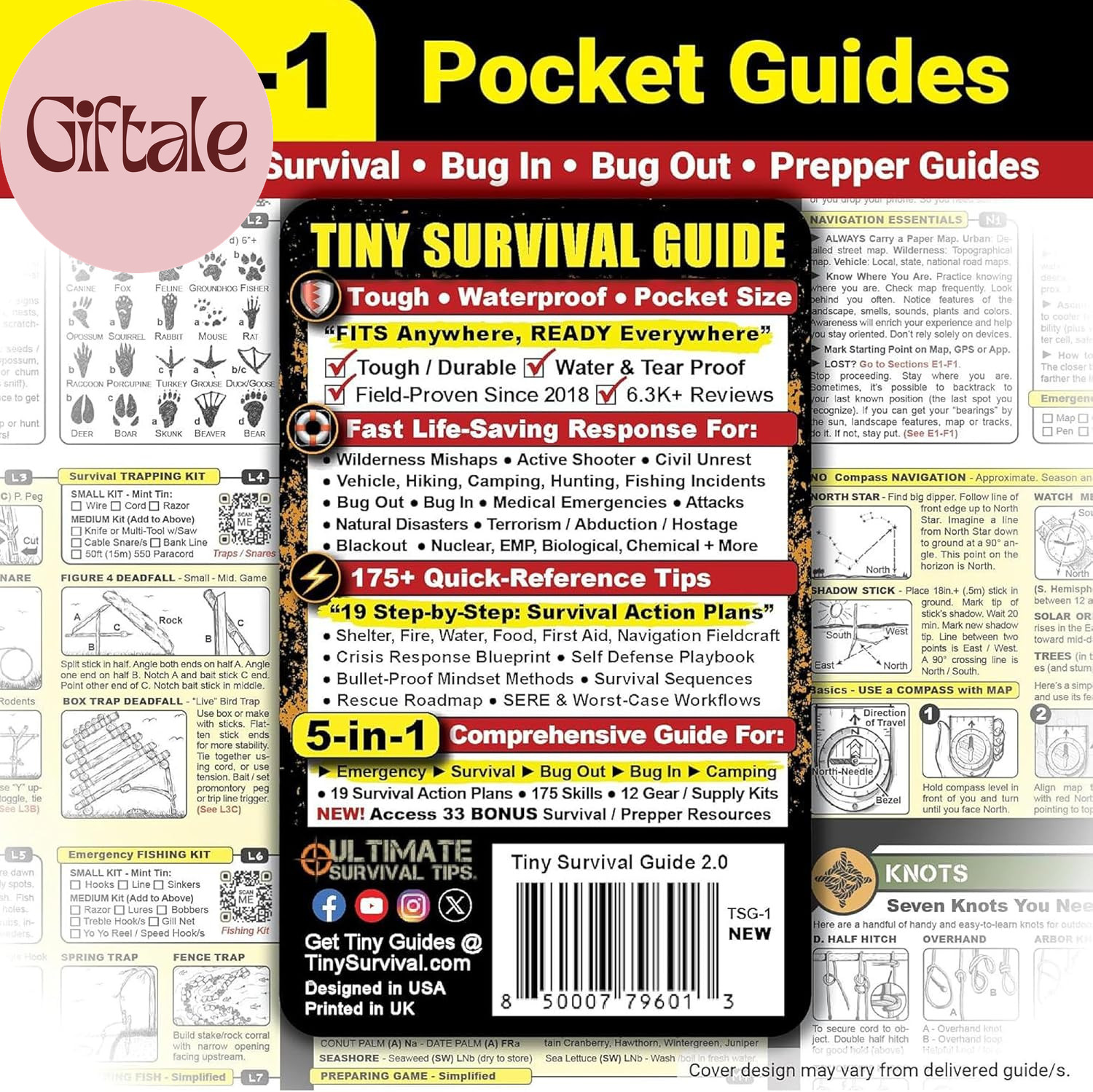 Tiny Survival Guide – Micro EDC Emergency Preparedness Pocket Handbook for Campi