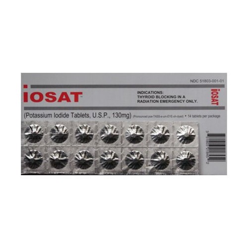 10 Pack iOSat Potassium Iodide/Radiation Blocking Tablets KI-Survival-Emergency