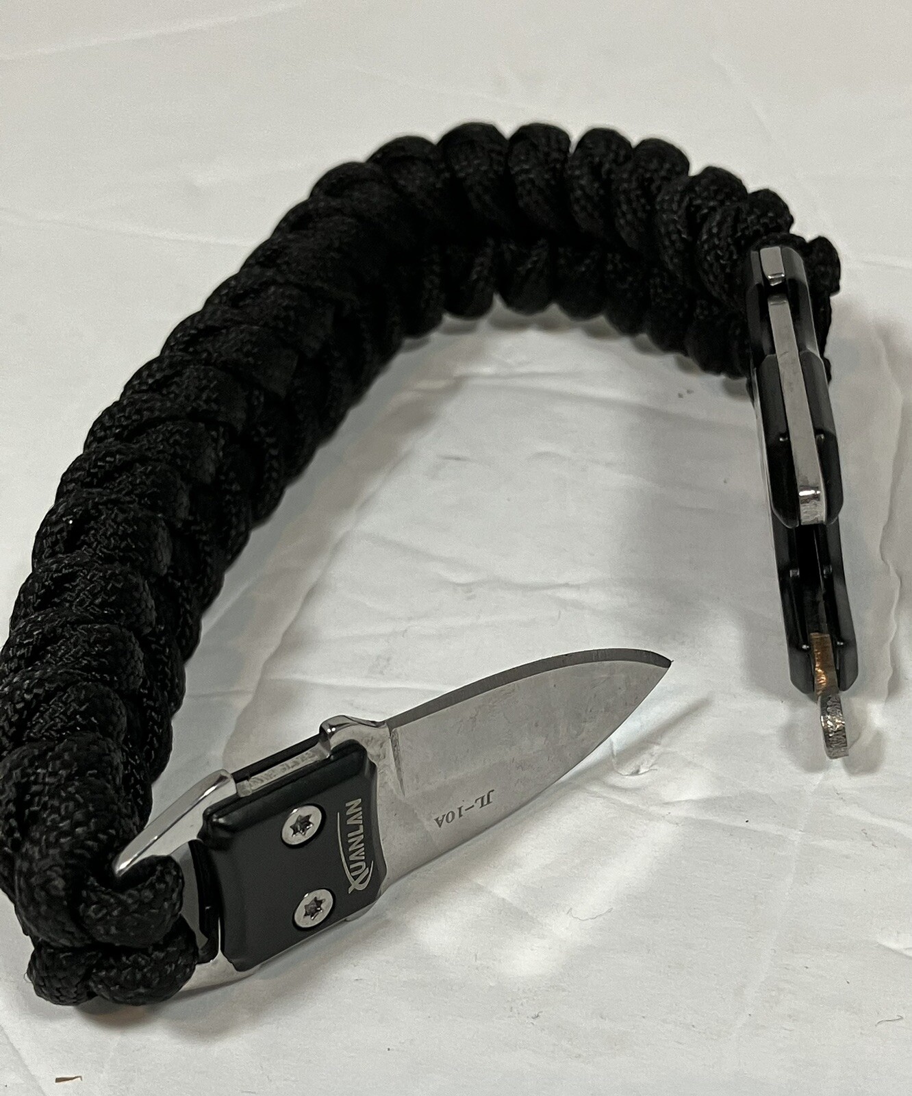 Small Survival Kit for Hiking Camping Survivor Gear Paracord Whistle Sawchain