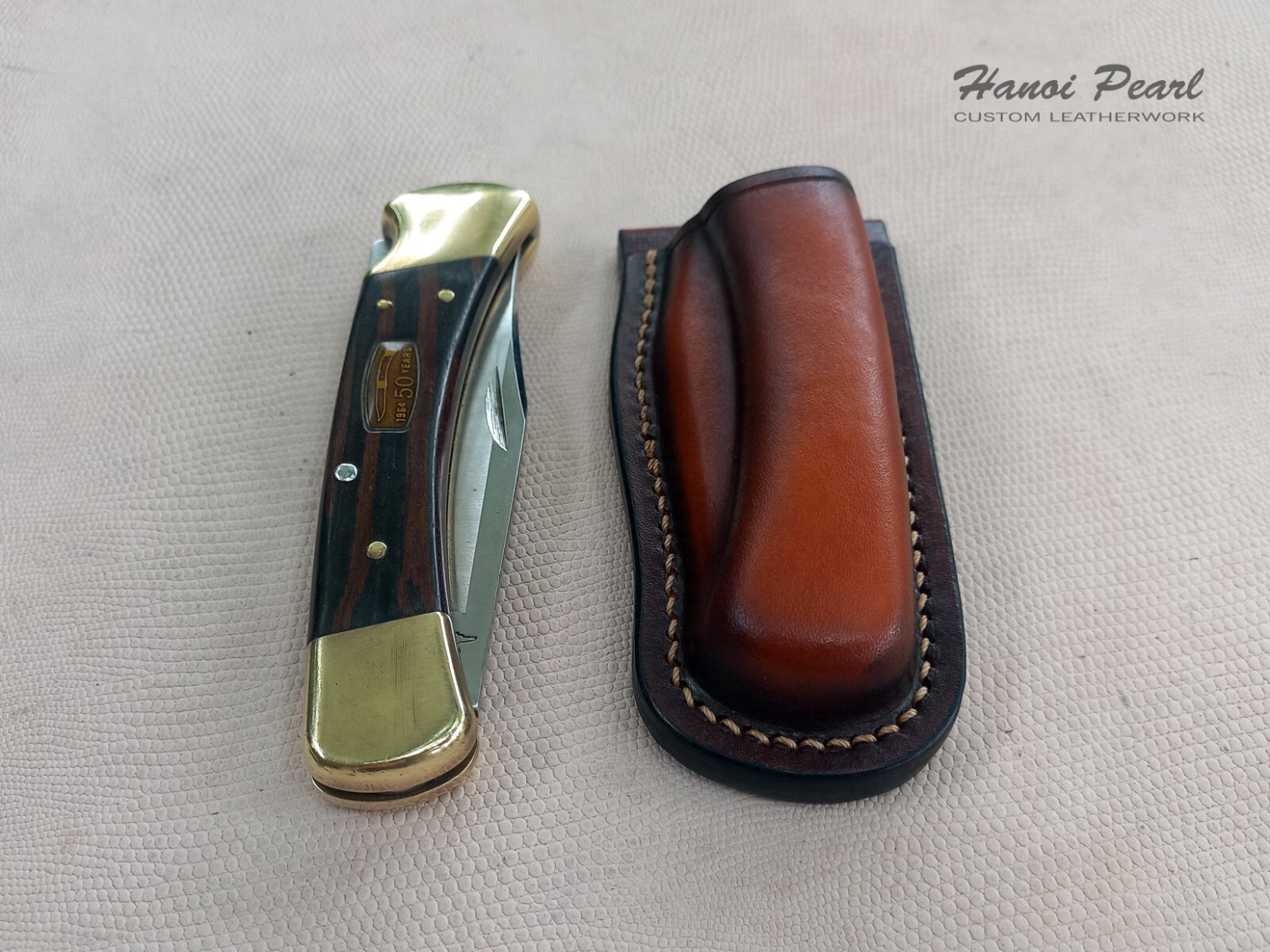 Custom Buck 110 Sheath | Vertical Belt Loop Sheath | Right Handed Sheath