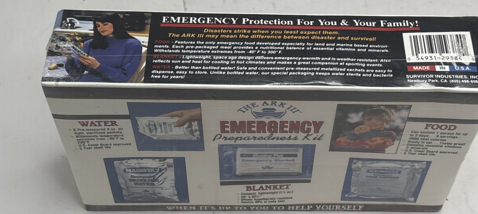 The Ark III Food Water Survival Kit 3 Day New Factory Sealed – Made in the USA